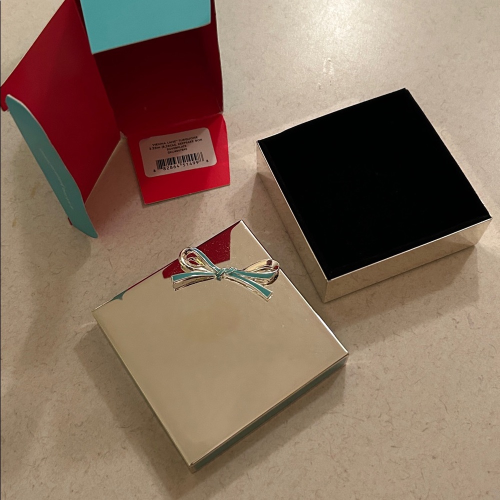 Lenox x Kate Spade New York Trinket Box Vienna Lane Silver Plate Keepsake Box - Picture 8 of 17
